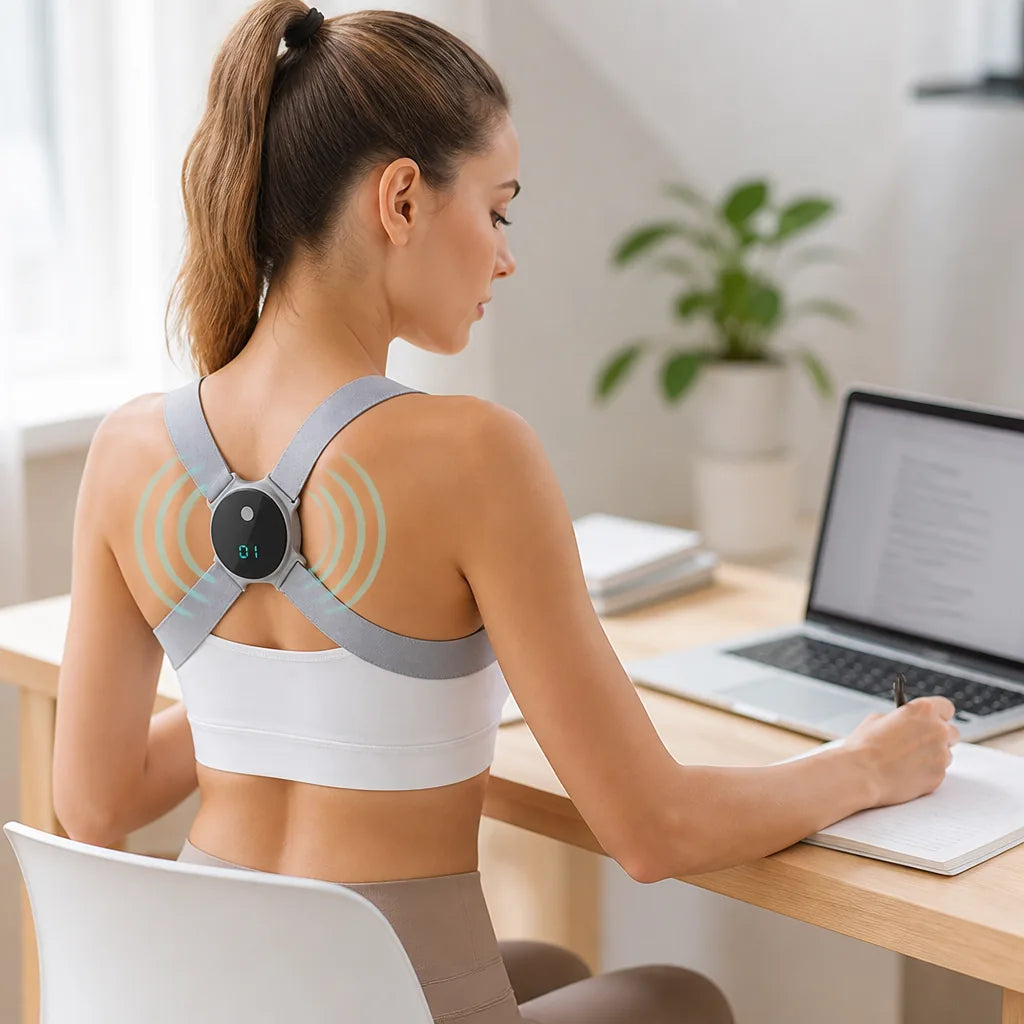 Posture Corrector EMS Vibration Feedback Adjustable Straps