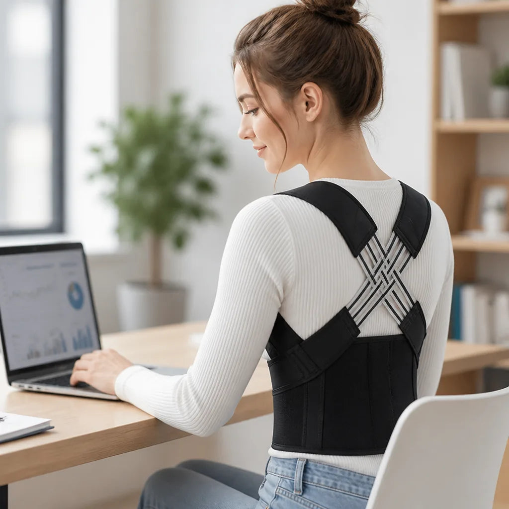 Posture Corrector Ergonomic Cross-Back Adjustable & Breathable