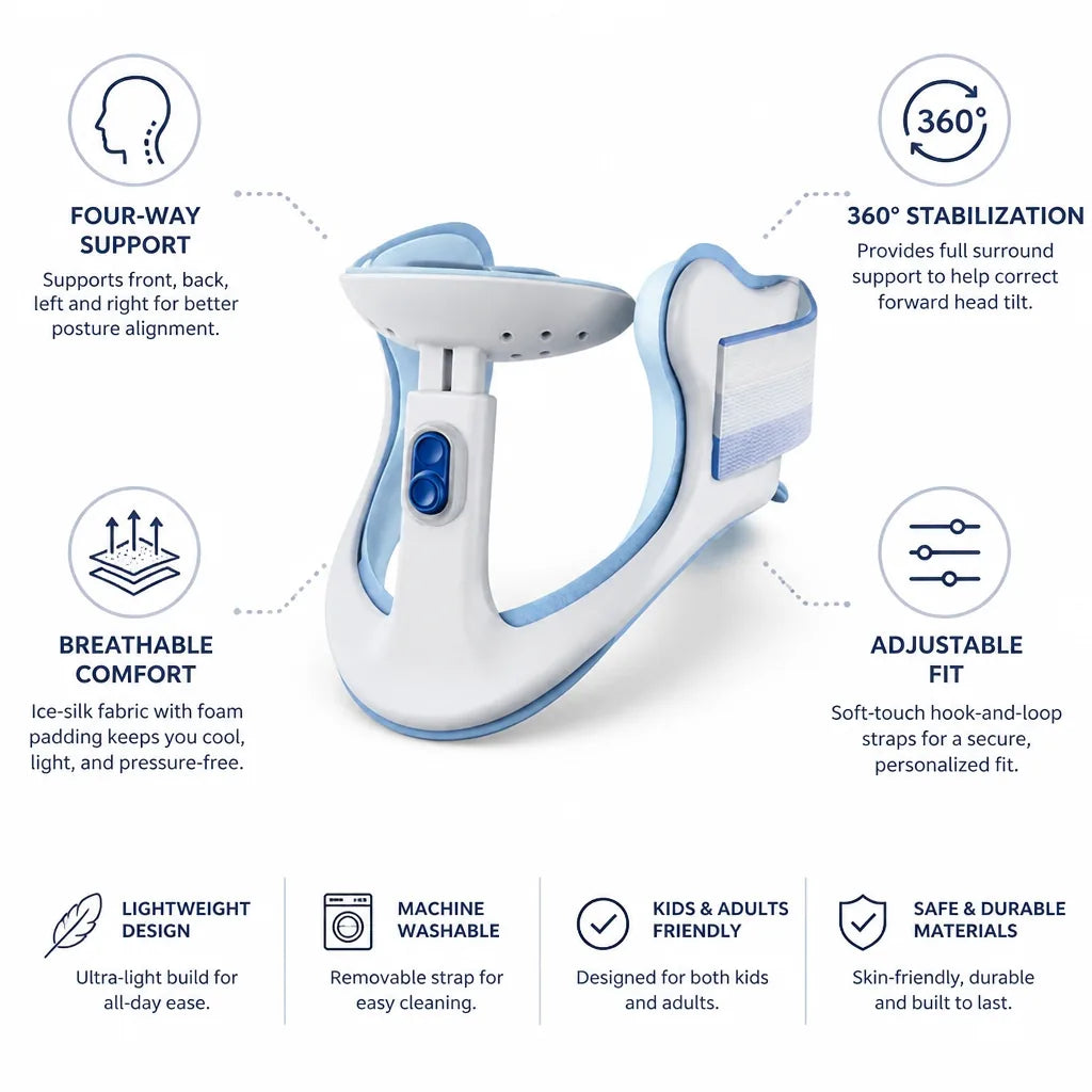 Posture Corrector Kids Four-Way Breathable Adjustable Strap