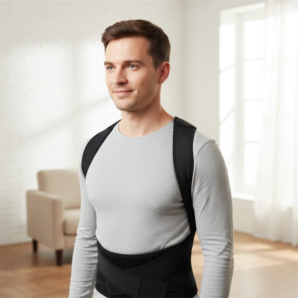 Posture Support Brace Adjustable Straps Lightweight Breathable