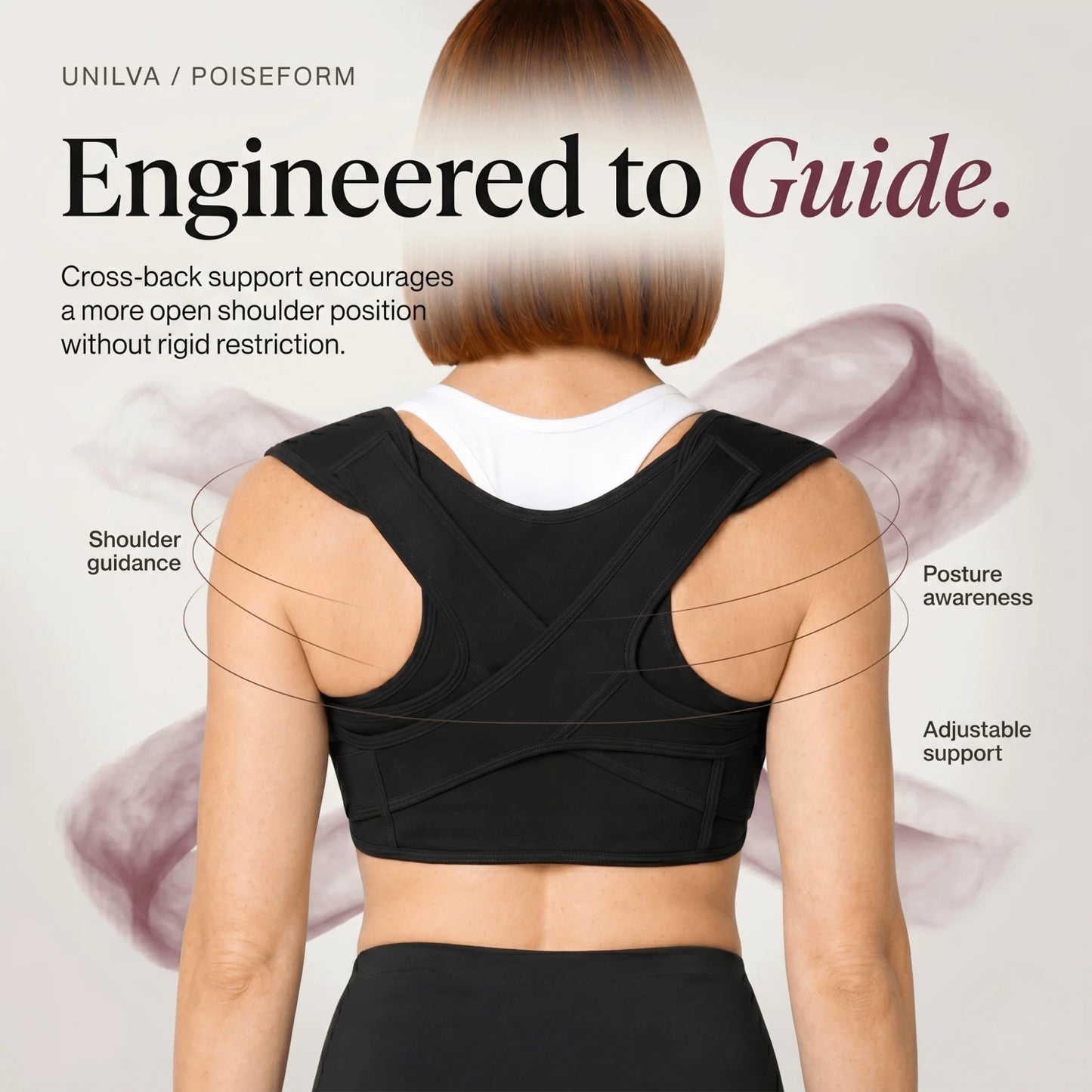 Posture Support Brace X-Shaped Cross-Strap Adjustable & Breathable