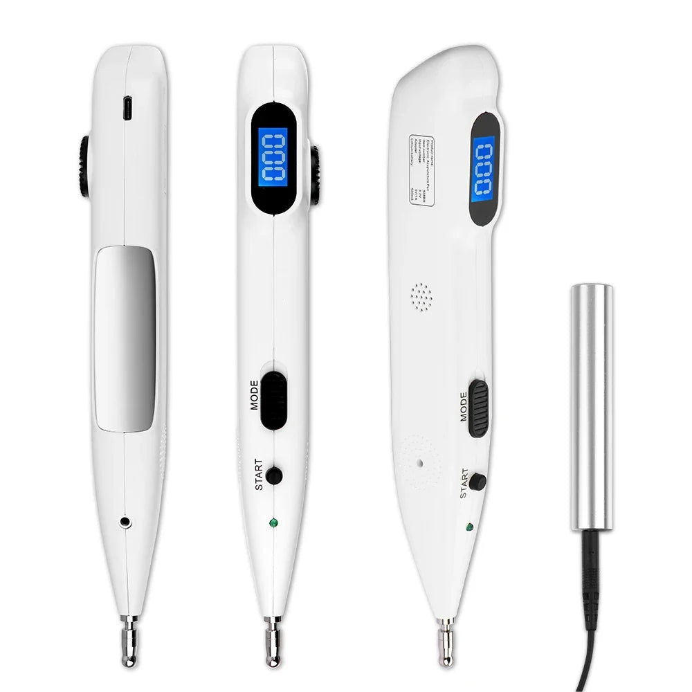 Pulse Massage Pen 9-Level USB Rechargeable Interchangeable Probes