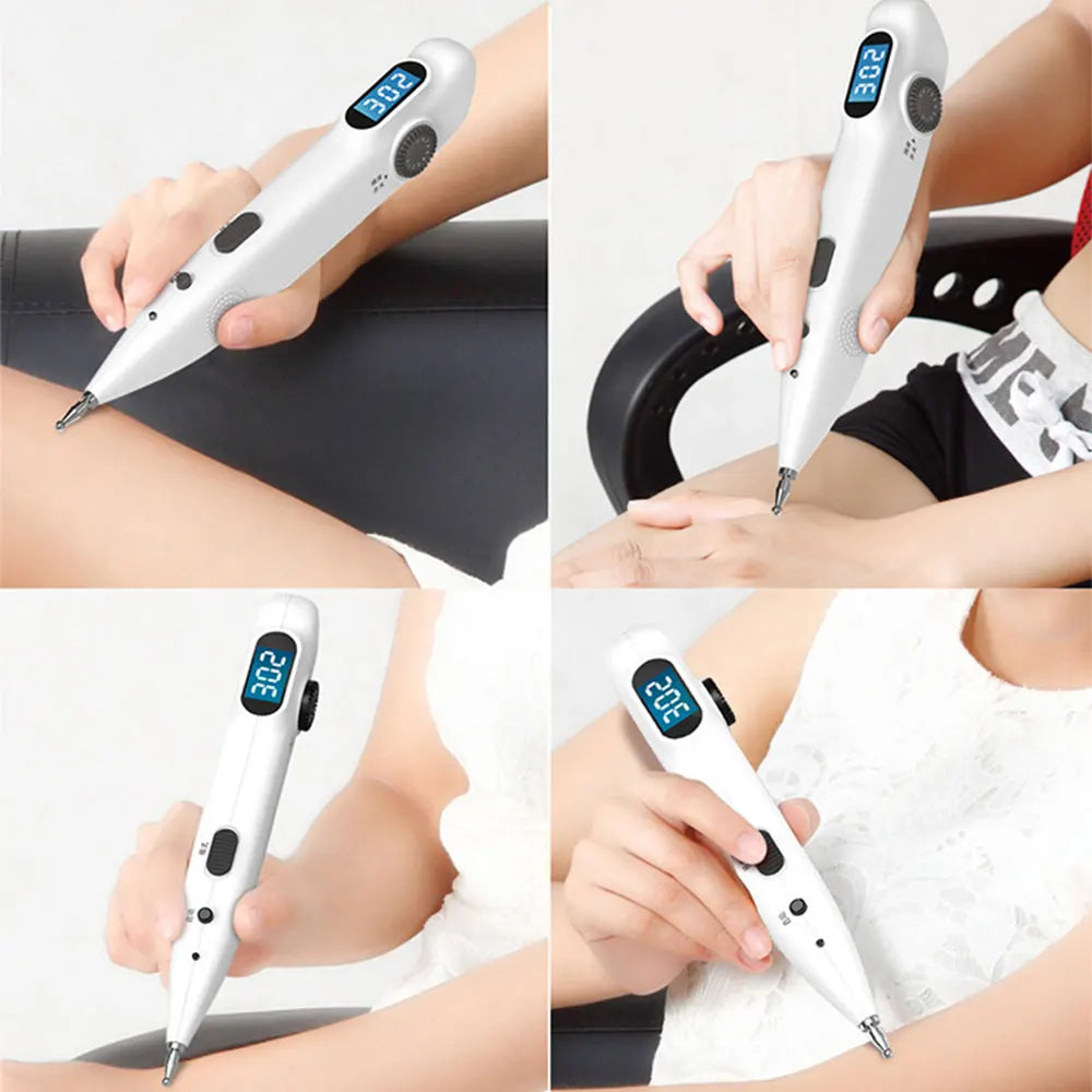 Pulse Massage Pen 9-Level USB Rechargeable Interchangeable Probes