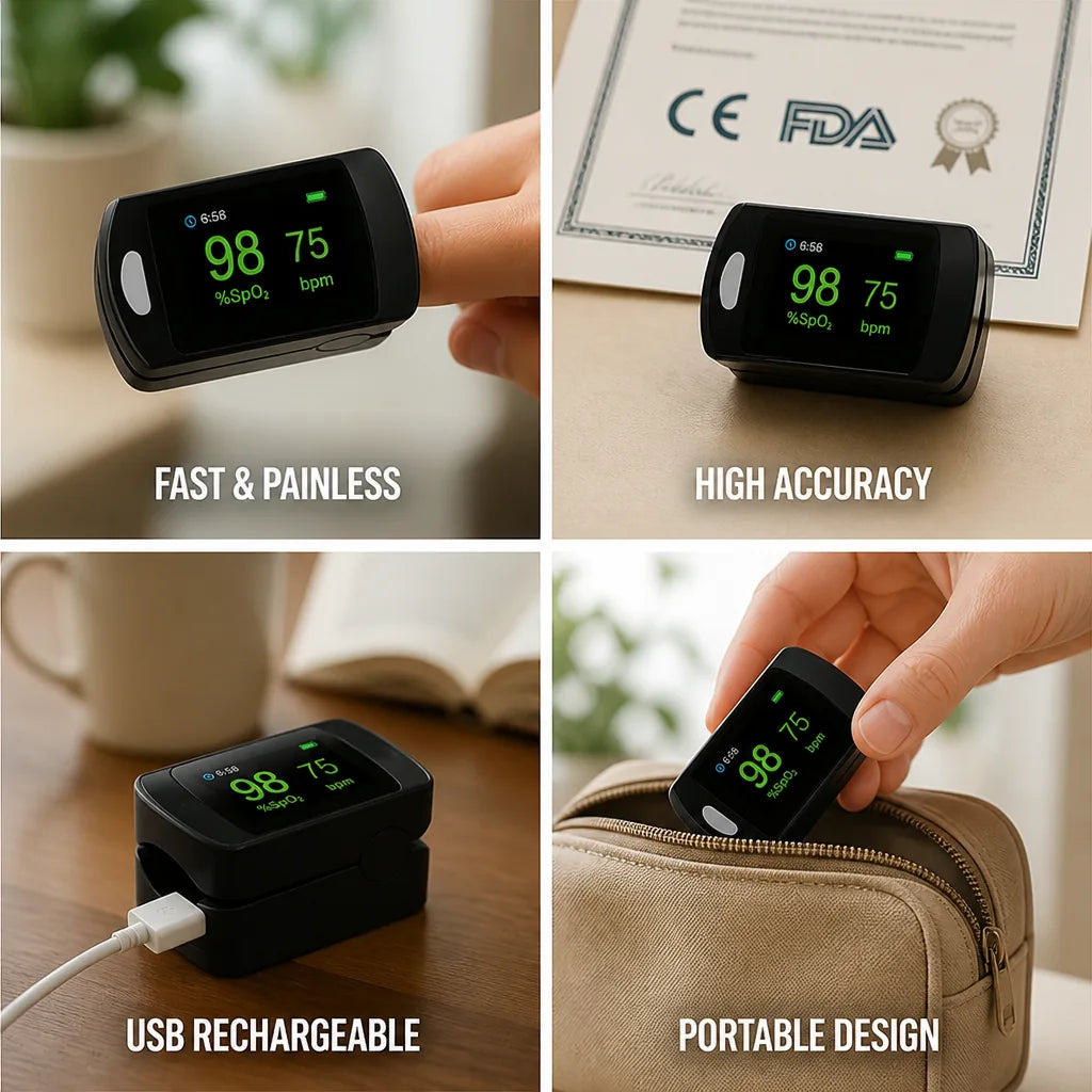 Pulse Oximeter 5-Second SpO2 & Heart Rate