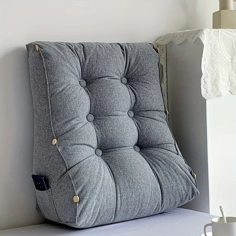 Reading Backrest Cushion Ergonomic Tufted Removable Cover