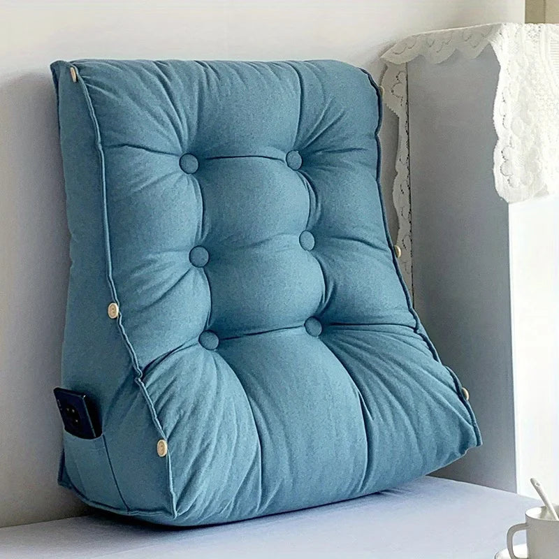 Reading Backrest Cushion Ergonomic Tufted Removable Cover