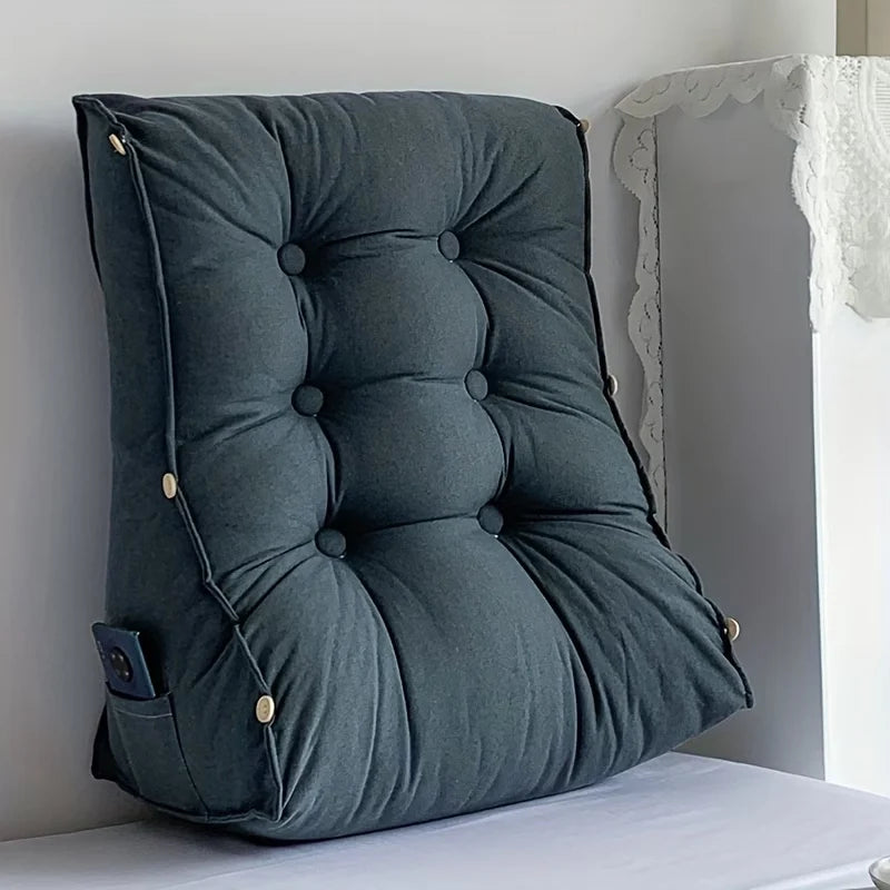 Reading Backrest Cushion Ergonomic Tufted Removable Cover