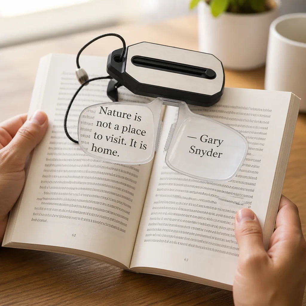 Reading Magnifier Wide-View Adjustable 1.0x To 3.0x