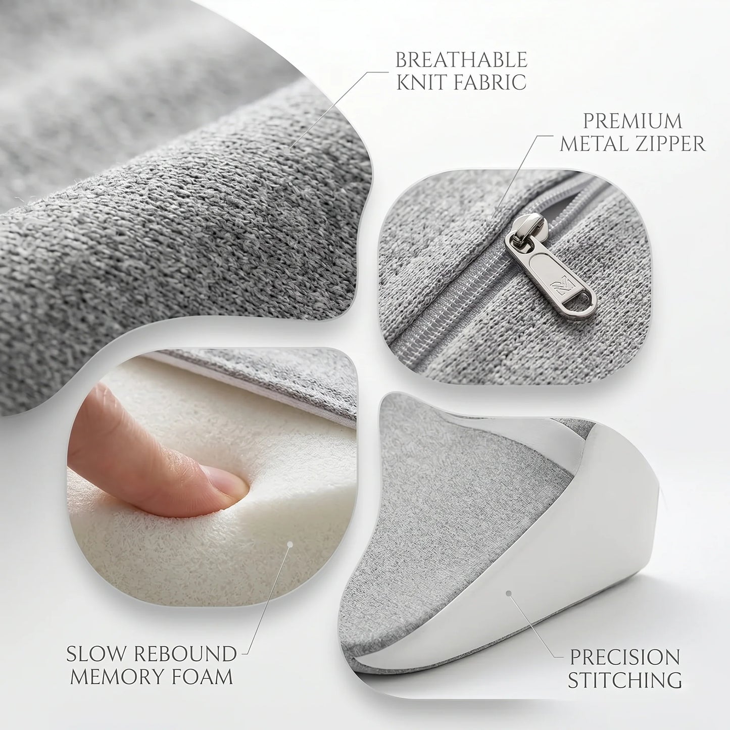 Reading Wedge Pillow Adjustable Memory Foam Removable Cover