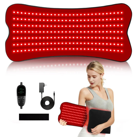 Red Light Therapy Belt 210 LEDs Adjustable Heat Remote-Controlled
