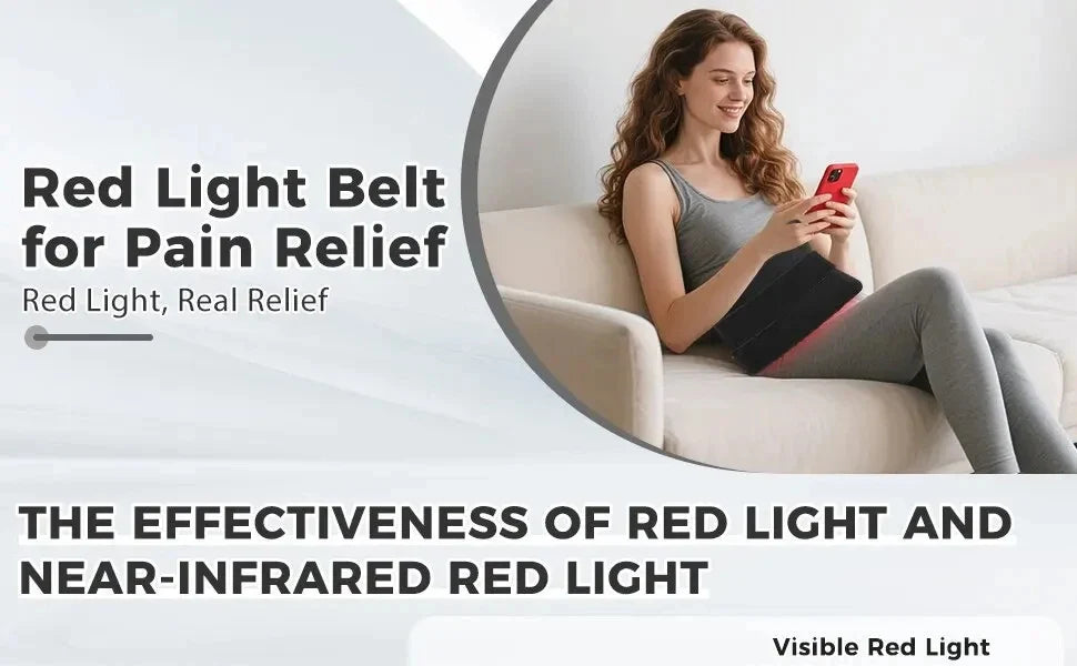Red Light Therapy Belt 210 LEDs Adjustable Heat Remote-Controlled