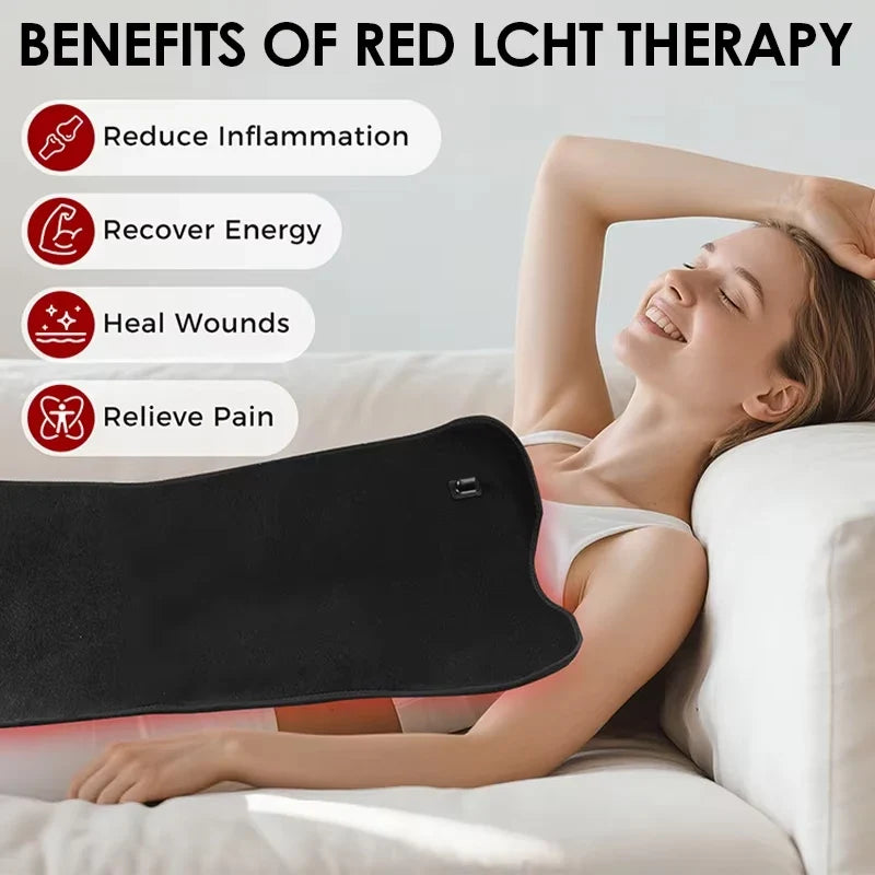 Red Light Therapy Belt 210 LEDs Adjustable Heat Remote-Controlled