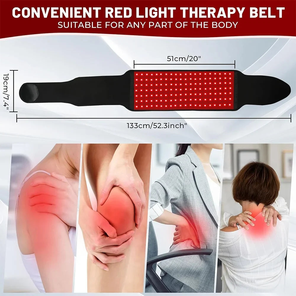 Red Light Therapy Belt Dual Red & Near-Infrared Flexible