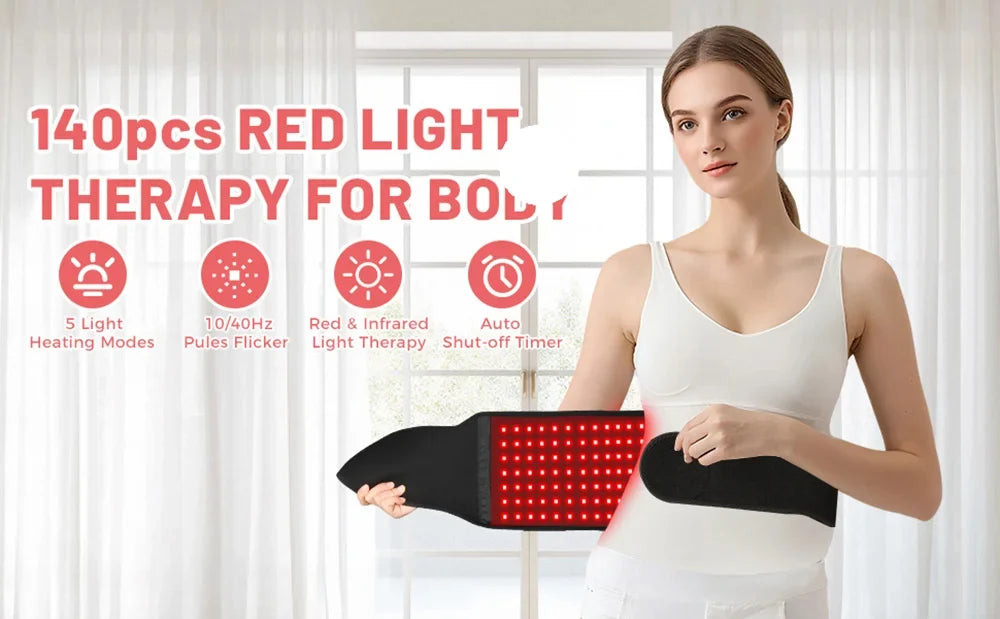 Red Light Therapy Belt Dual Red & Near-Infrared Flexible