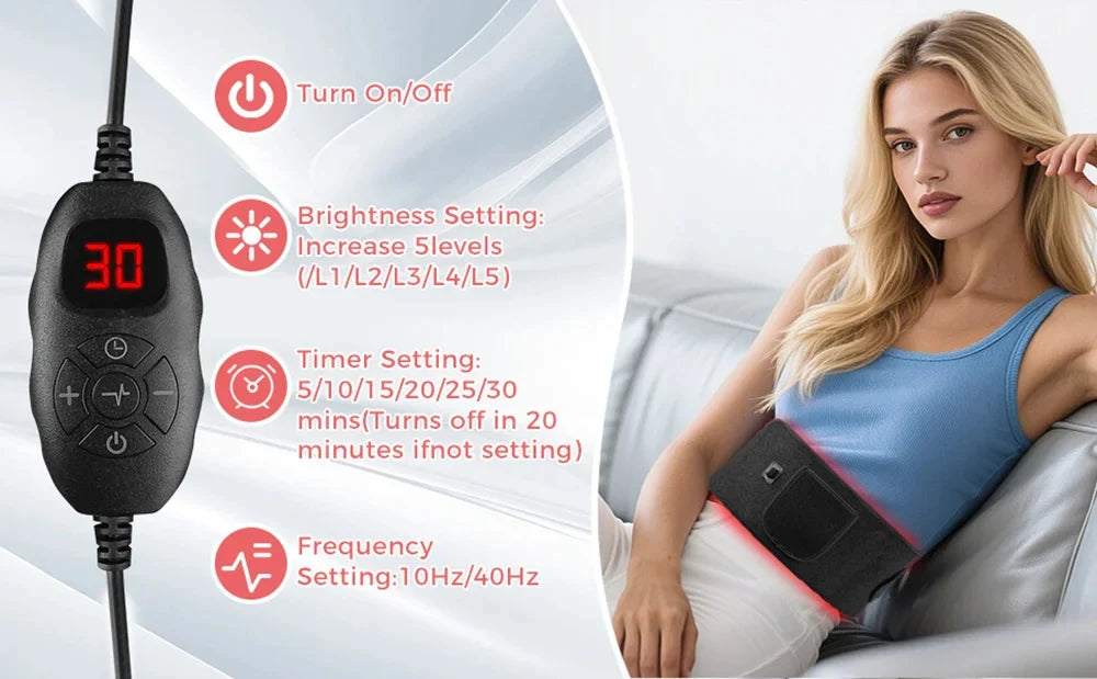 Red Light Therapy Belt Dual Red & Near-Infrared Flexible