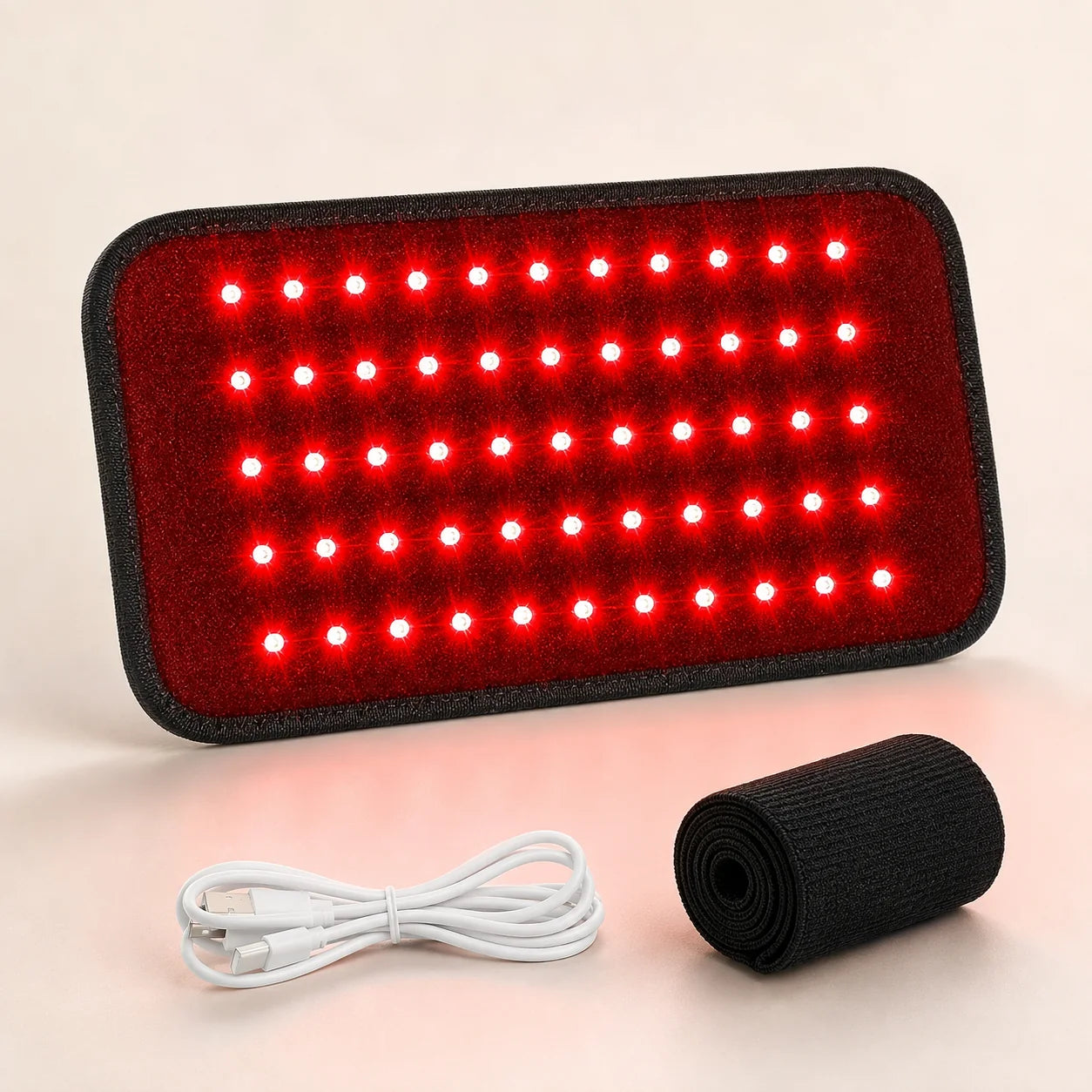 Red Light Therapy Belt Dual-Wavelength USB-Powered Timer