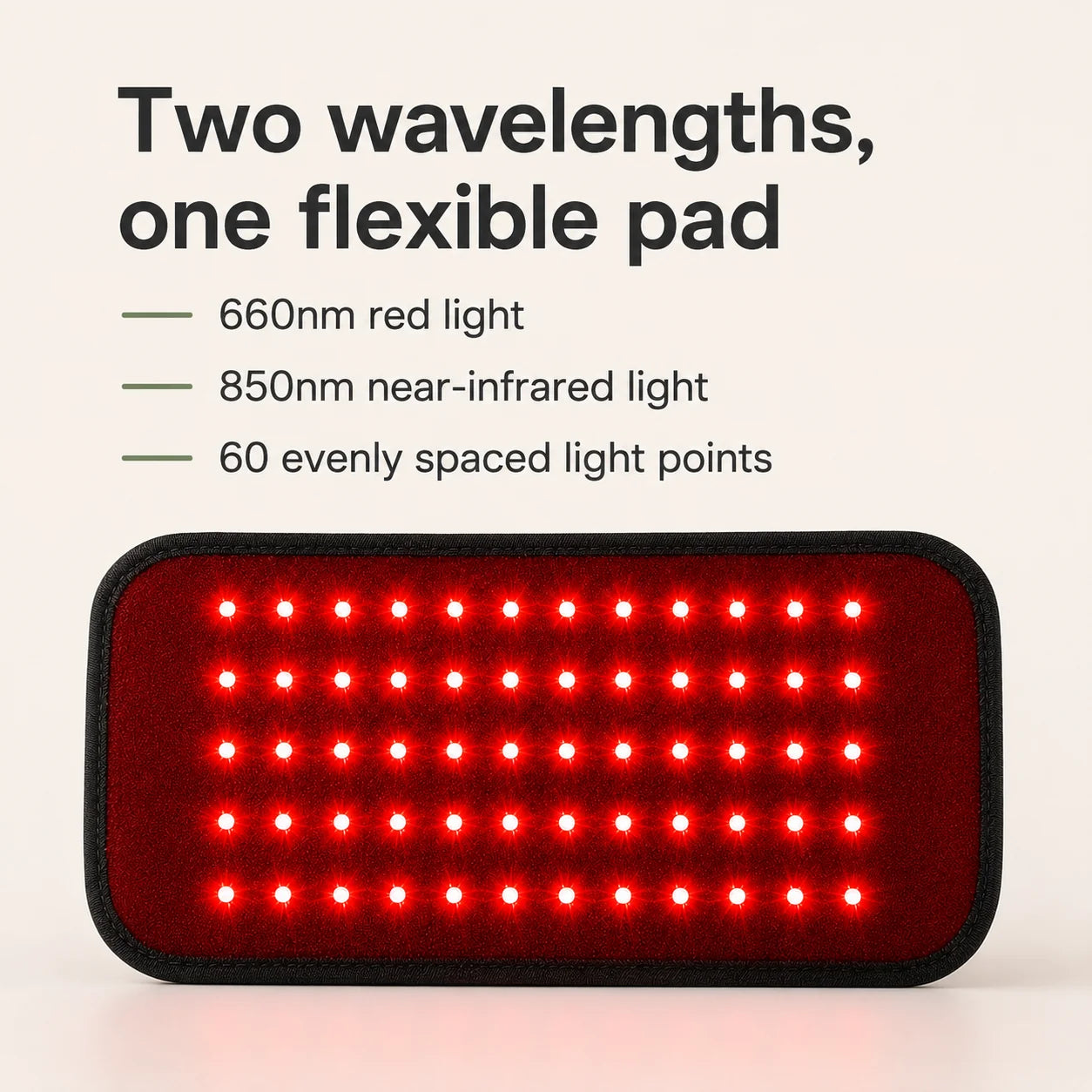 Red Light Therapy Belt Dual-Wavelength USB-Powered Timer