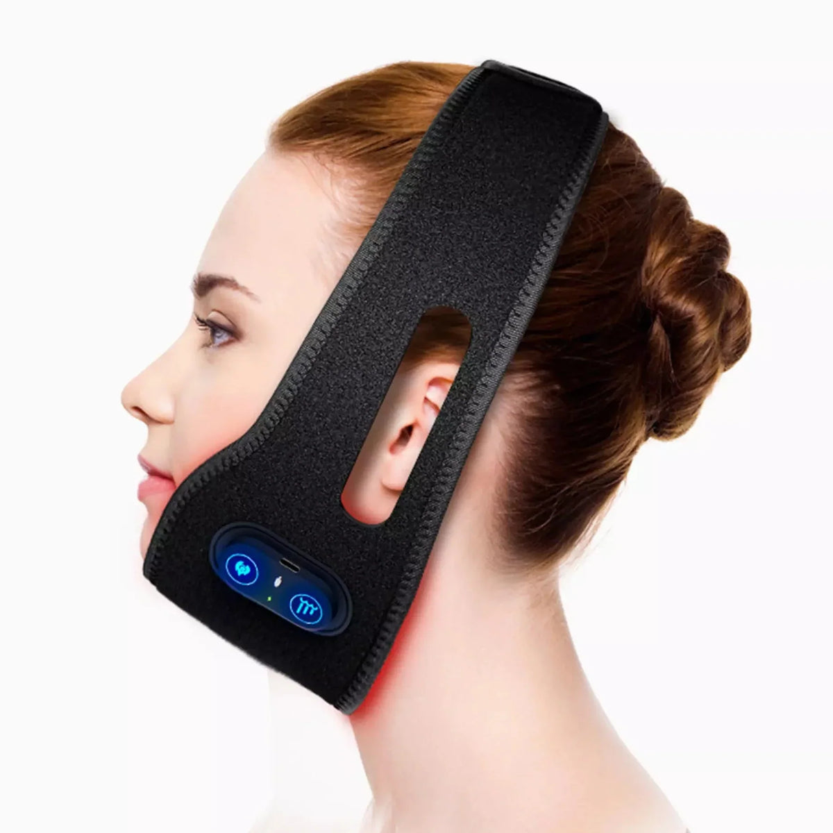 Red Light Therapy Belt Jaw Sculpting Medical-Grade LEDs Rechargeable