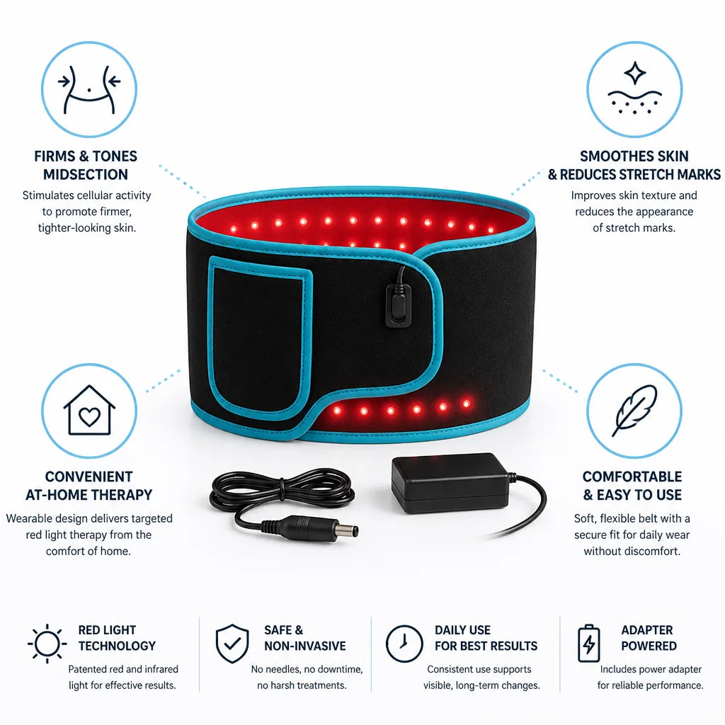 Red Light Therapy Belt Targeted Infrared Comfortable Fit