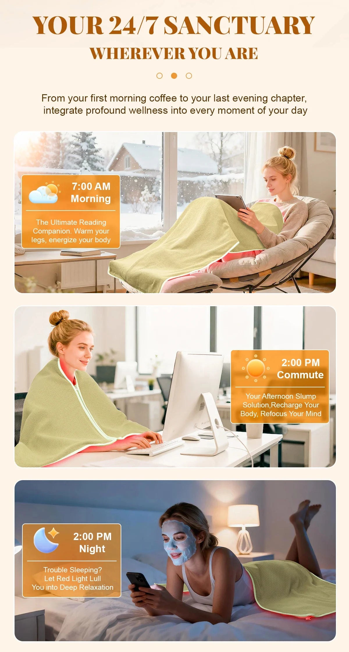 Red Light Therapy Blanket Full-Body Infrared Wrap