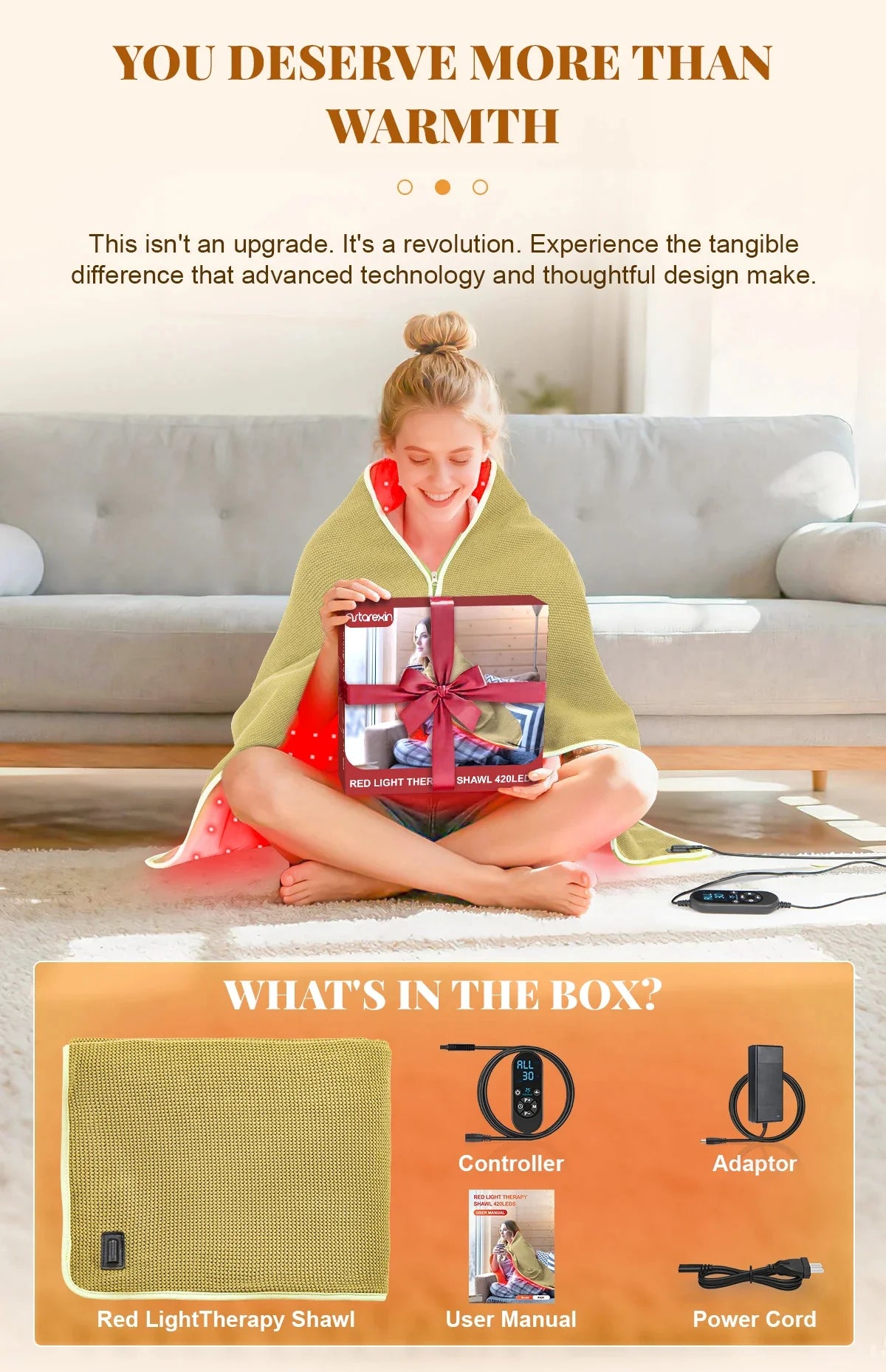 Red Light Therapy Blanket Full-Body Infrared Wrap