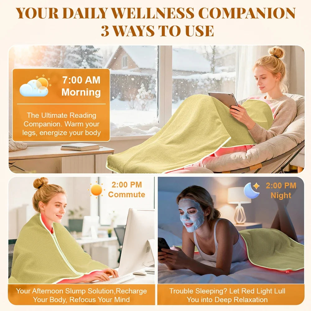 Red Light Therapy Blanket Full-Body Infrared Wrap