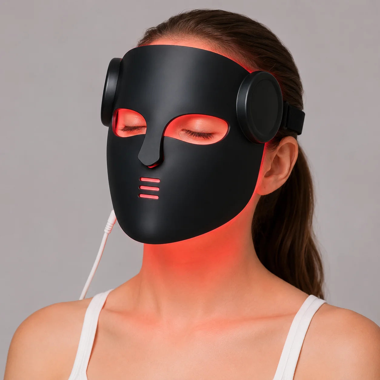 Red Light Therapy Mask Full-Face & Neck Coverage USB-Powered