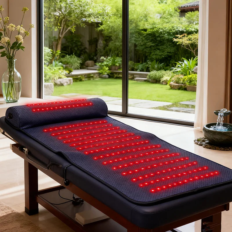 Red Light Therapy Mat 660nm 850nm Contoured Neck Support