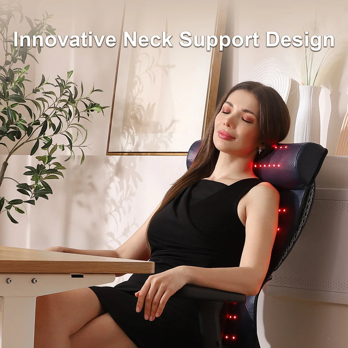 Red Light Therapy Mat 660nm 850nm Contoured Neck Support