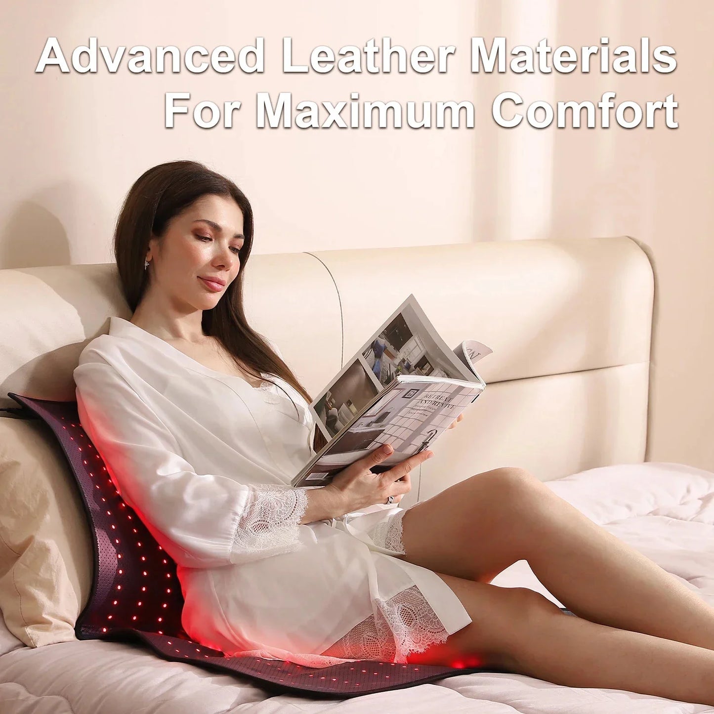 Red Light Therapy Mat 660nm 850nm Contoured Neck Support
