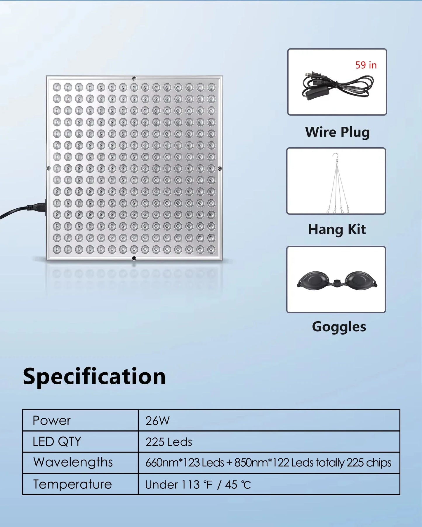 Red Light Therapy Panel Dual Red & Near-Infrared