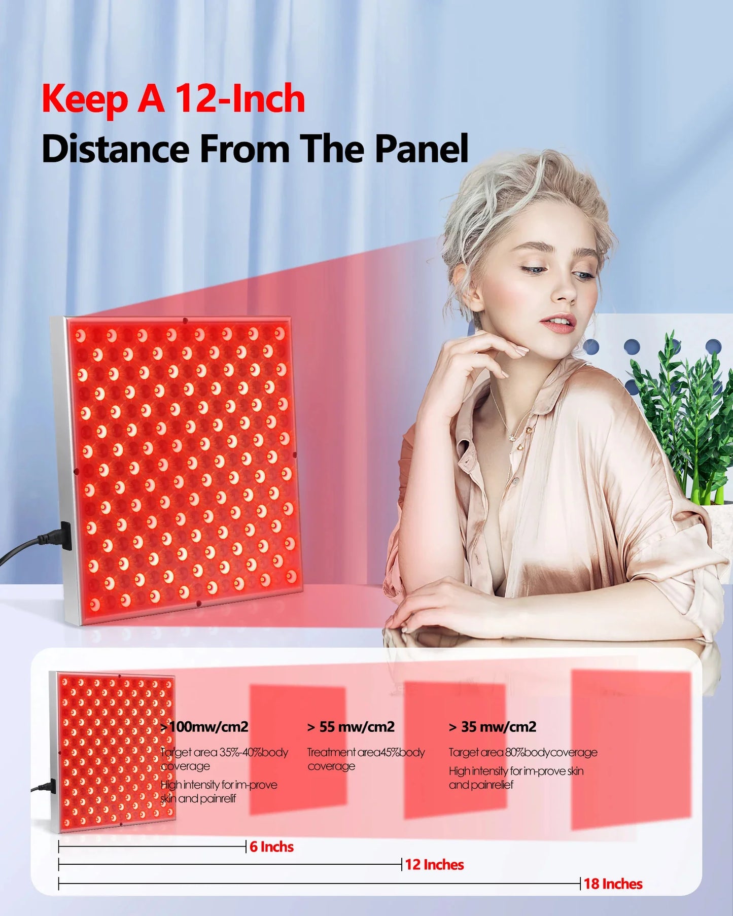 Red Light Therapy Panel Dual Red & Near-Infrared