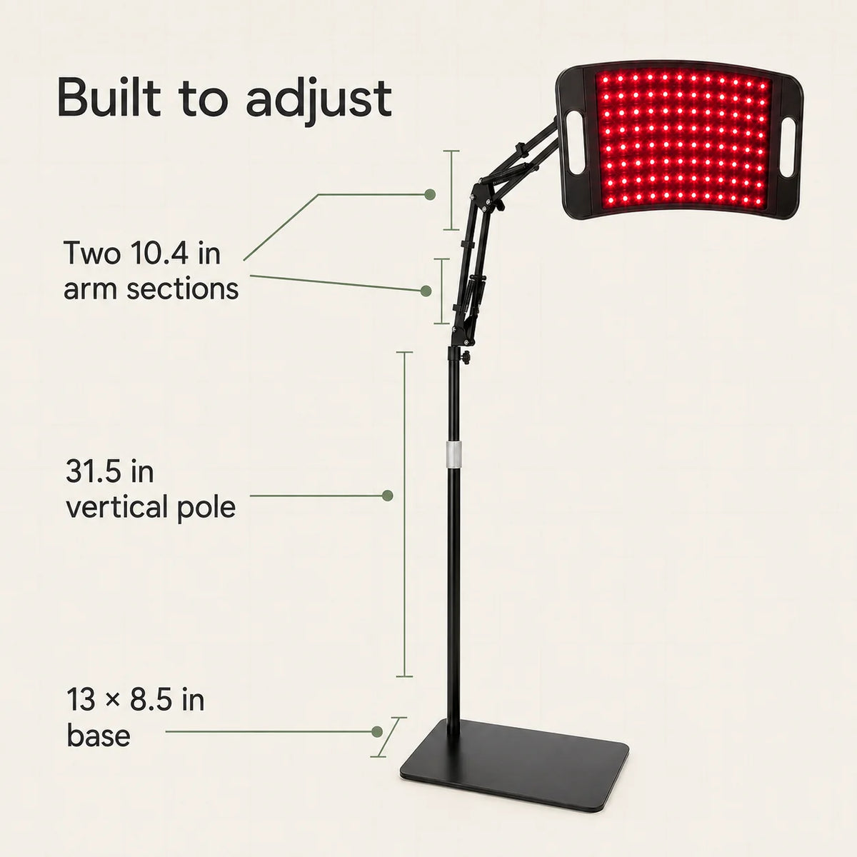 Red Light Therapy Panel Dual Wavelength Adjustable Stand