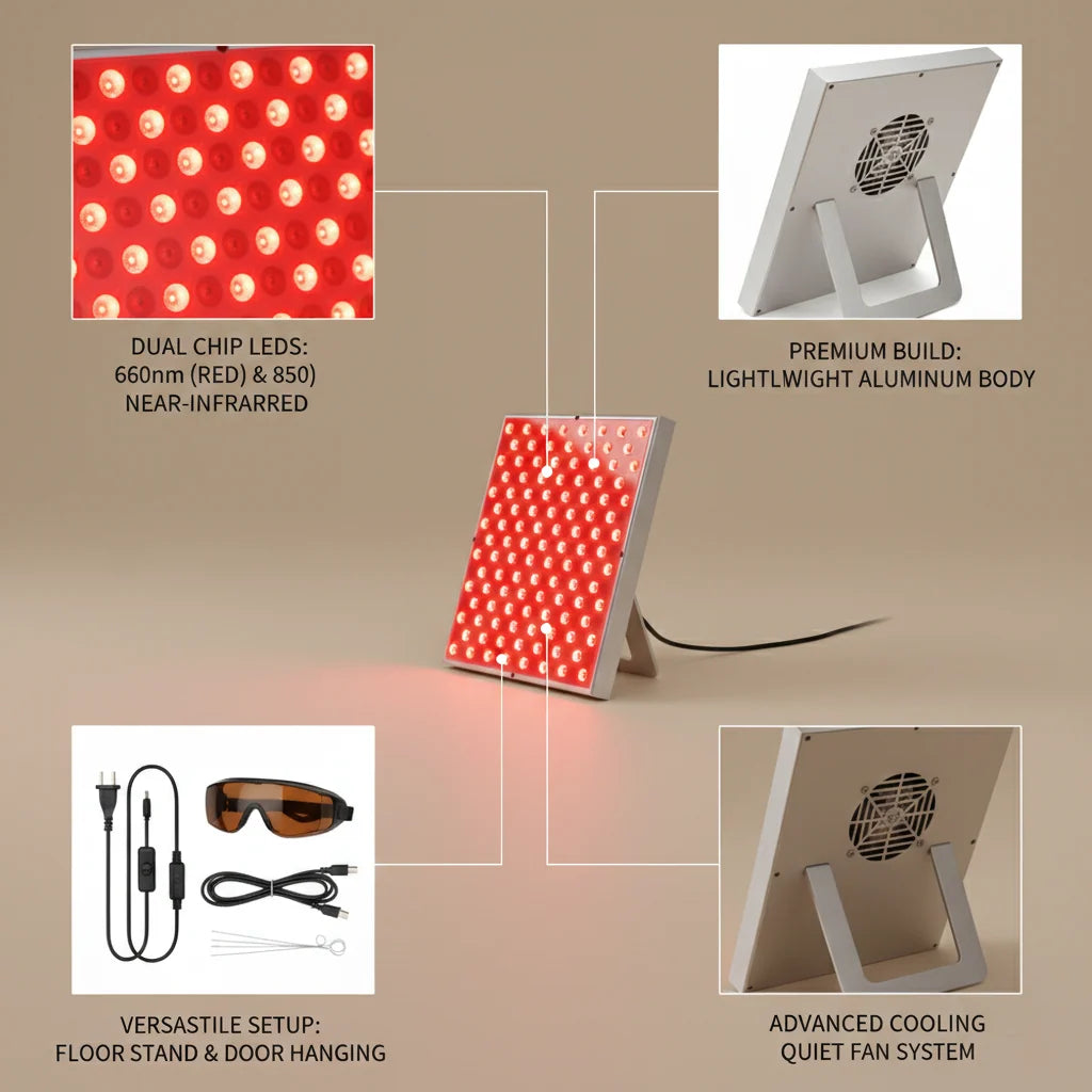 Red Light Therapy Panel Hands-Free & Multi-Plug