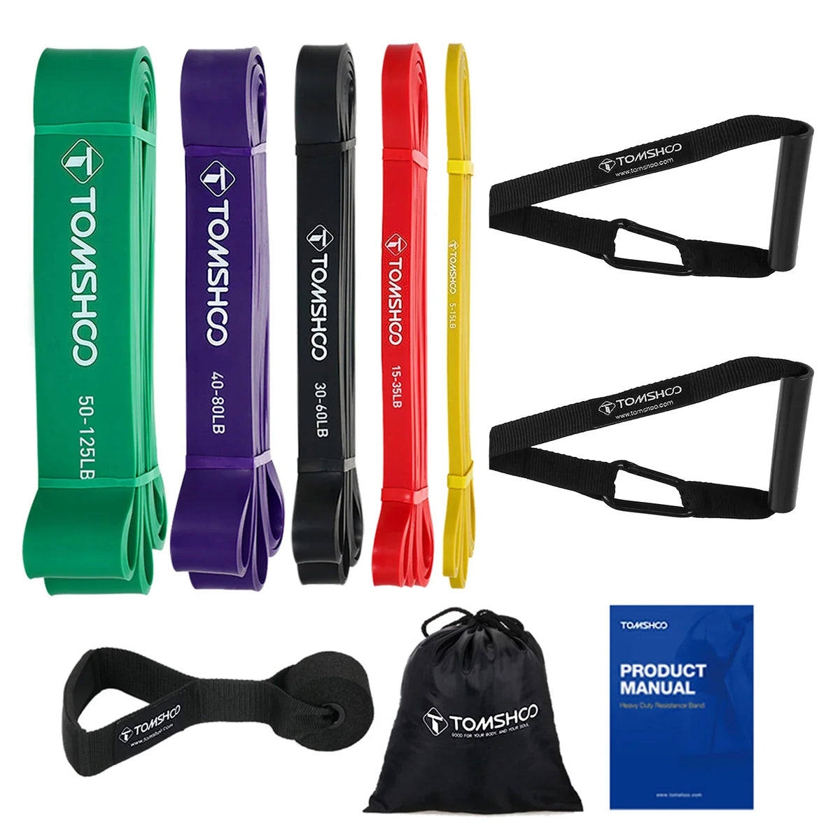 Resistance Band Set 5 Levels Door Anchor & Handles