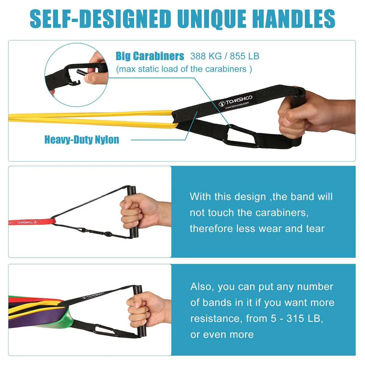Resistance Band Set 5 Levels Door Anchor & Handles