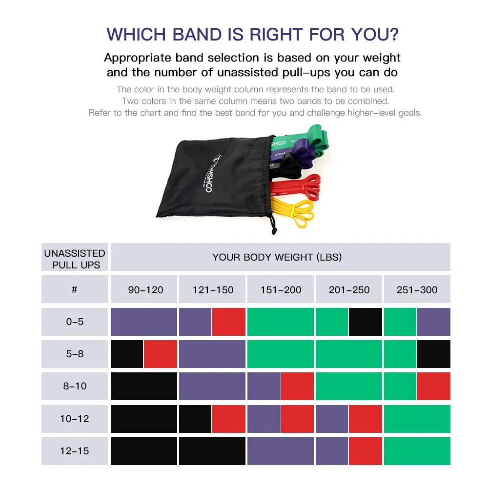 Resistance Band Set 5 Levels Door Anchor & Handles