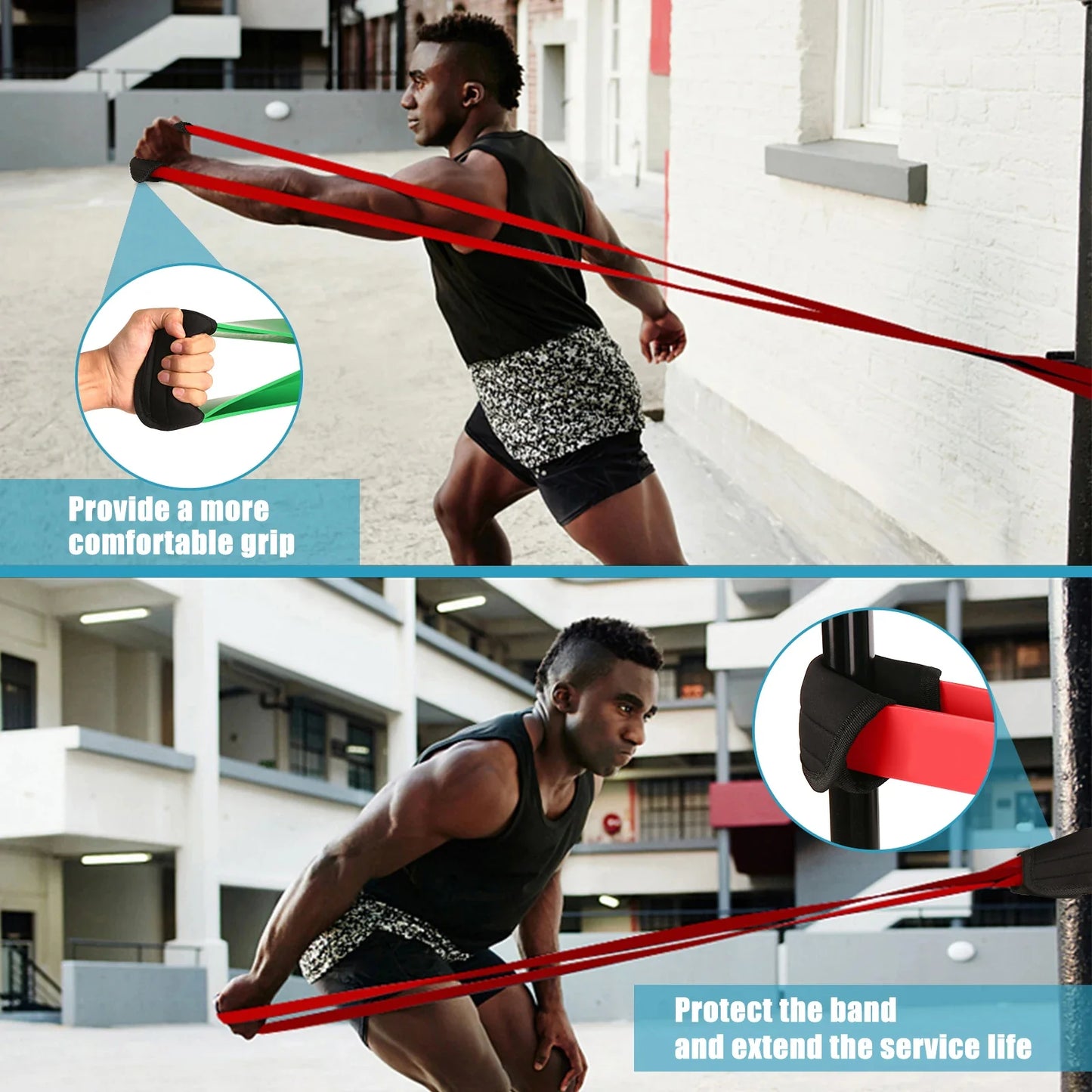 Resistance Band Set 5 Levels Natural Latex