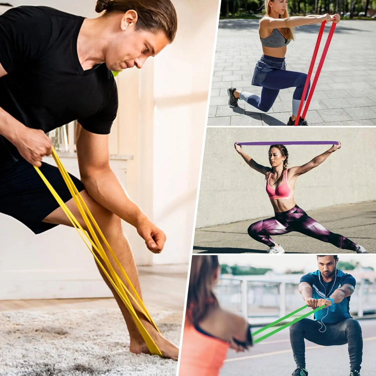 Resistance Band Set 5 Levels Natural Latex
