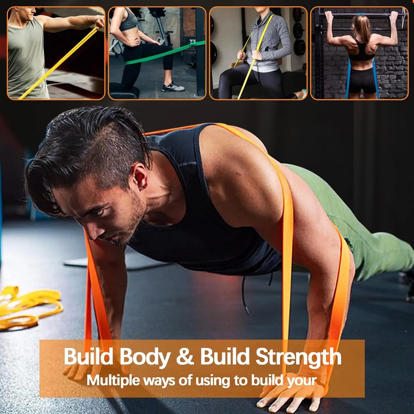 Resistance Band Set 5 Levels Natural Latex