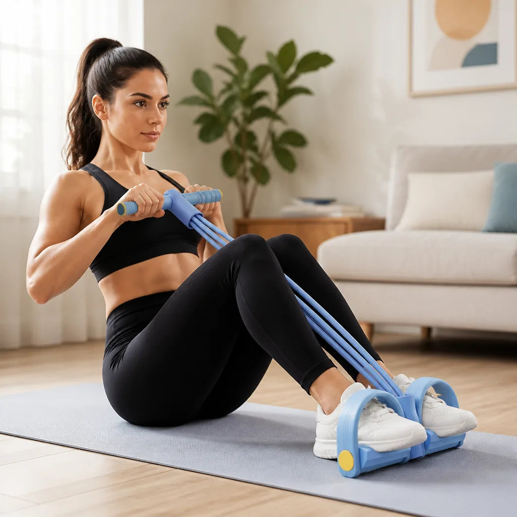 Resistance Band Set 8 Tubes Foam Handles