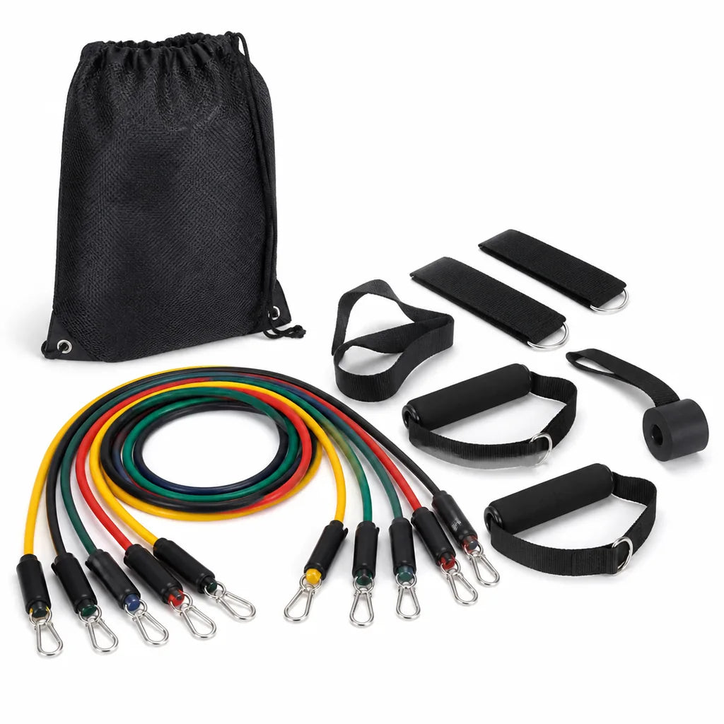 Resistance Band Set Tube & Loop Up To 150 lb