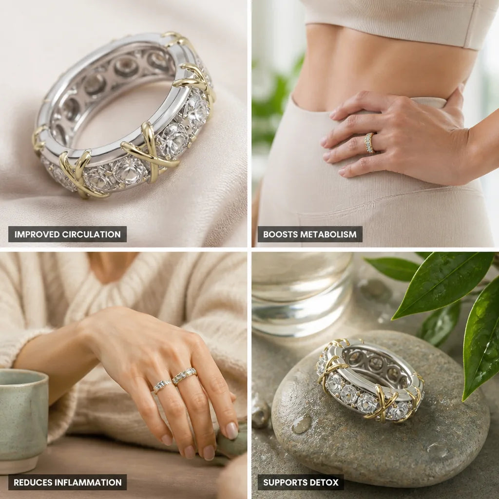 Ring Magnetic Lymphatic Therapy Adjustable Fit