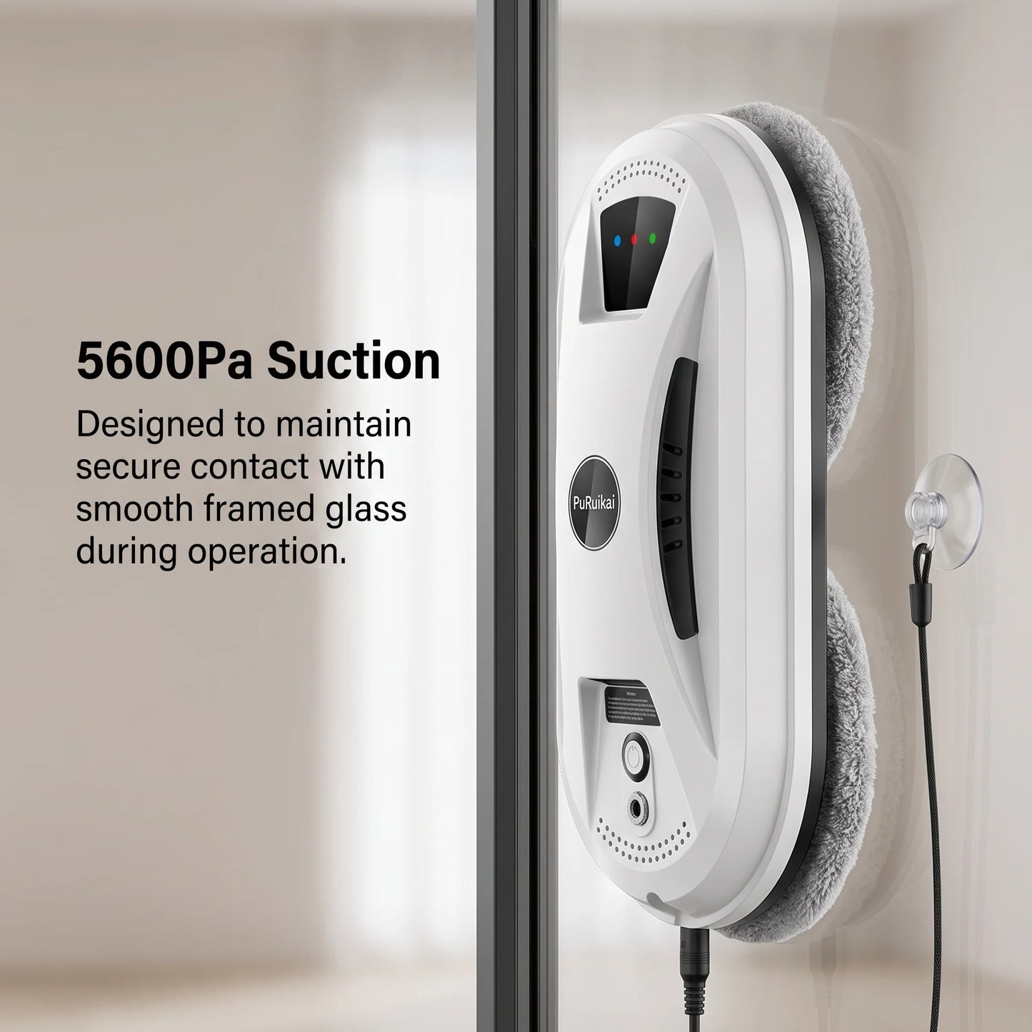 Robotic Window Cleaner 5600 Pa Suction Remote Control