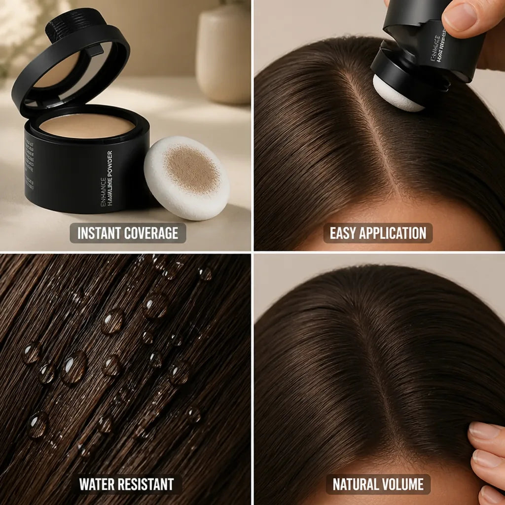 Root Concealer Powder Natural-Looking 48-Hour Water-Resistant 2-Pack