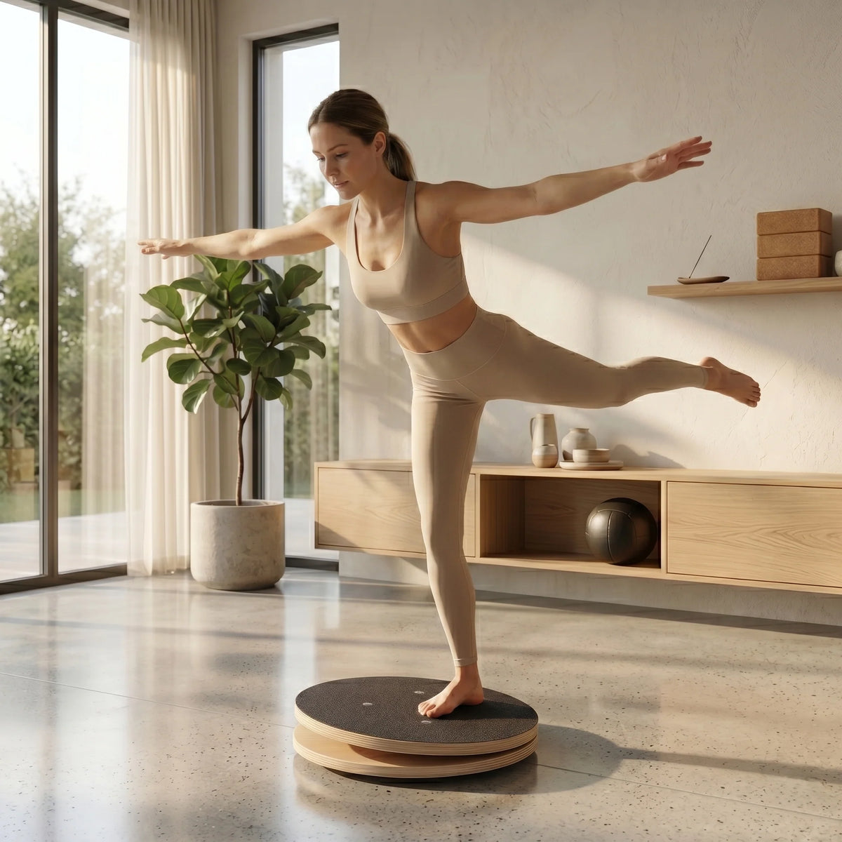Rotational Balance Board Compact Non-Slip Core Trainer