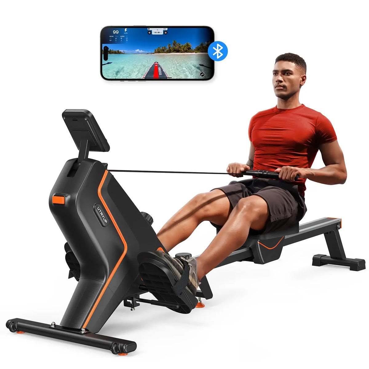 Rowing Machine 16-Level Magnetic Foldable Bluetooth