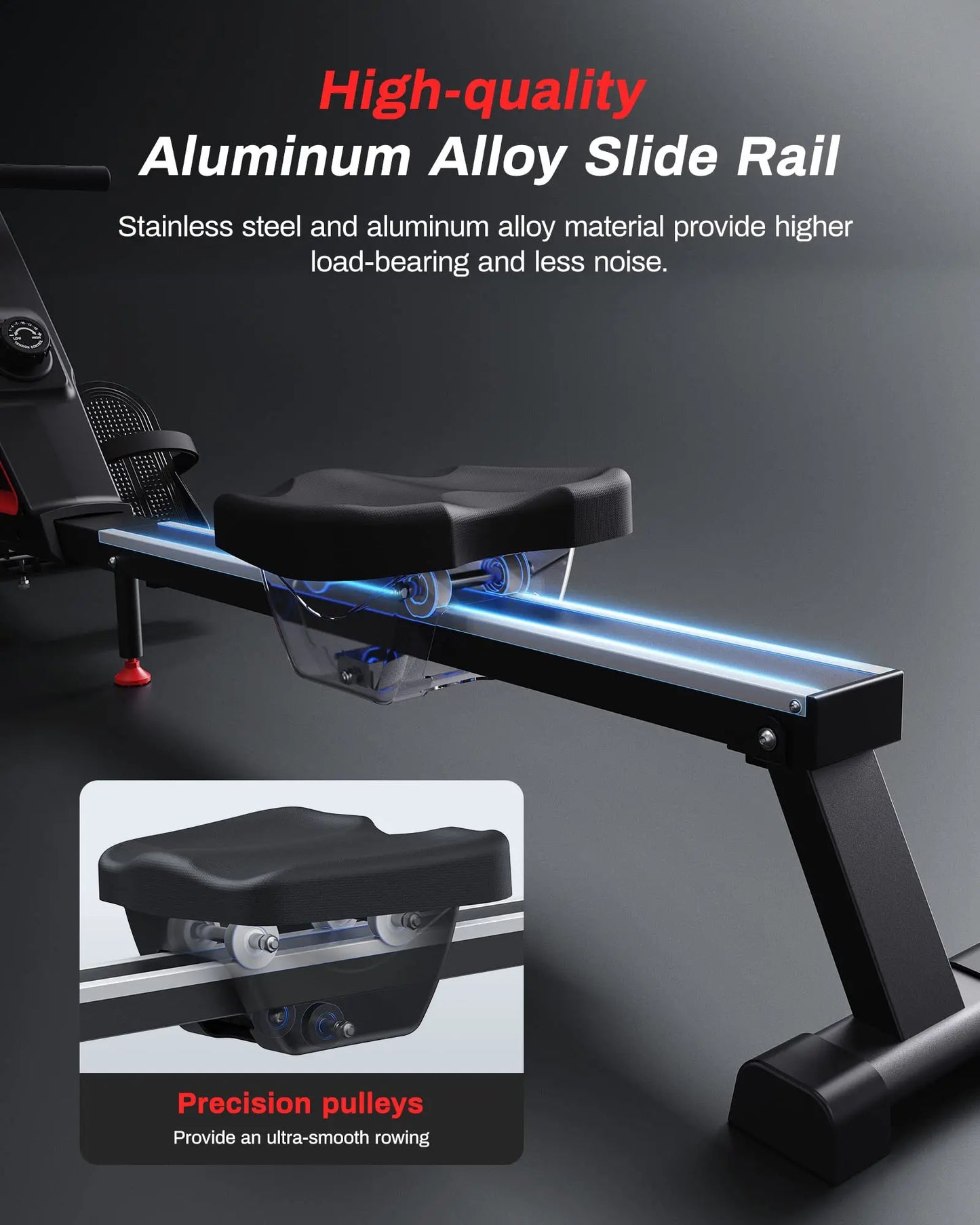 Rowing Machine 16-Level Magnetic Foldable Bluetooth