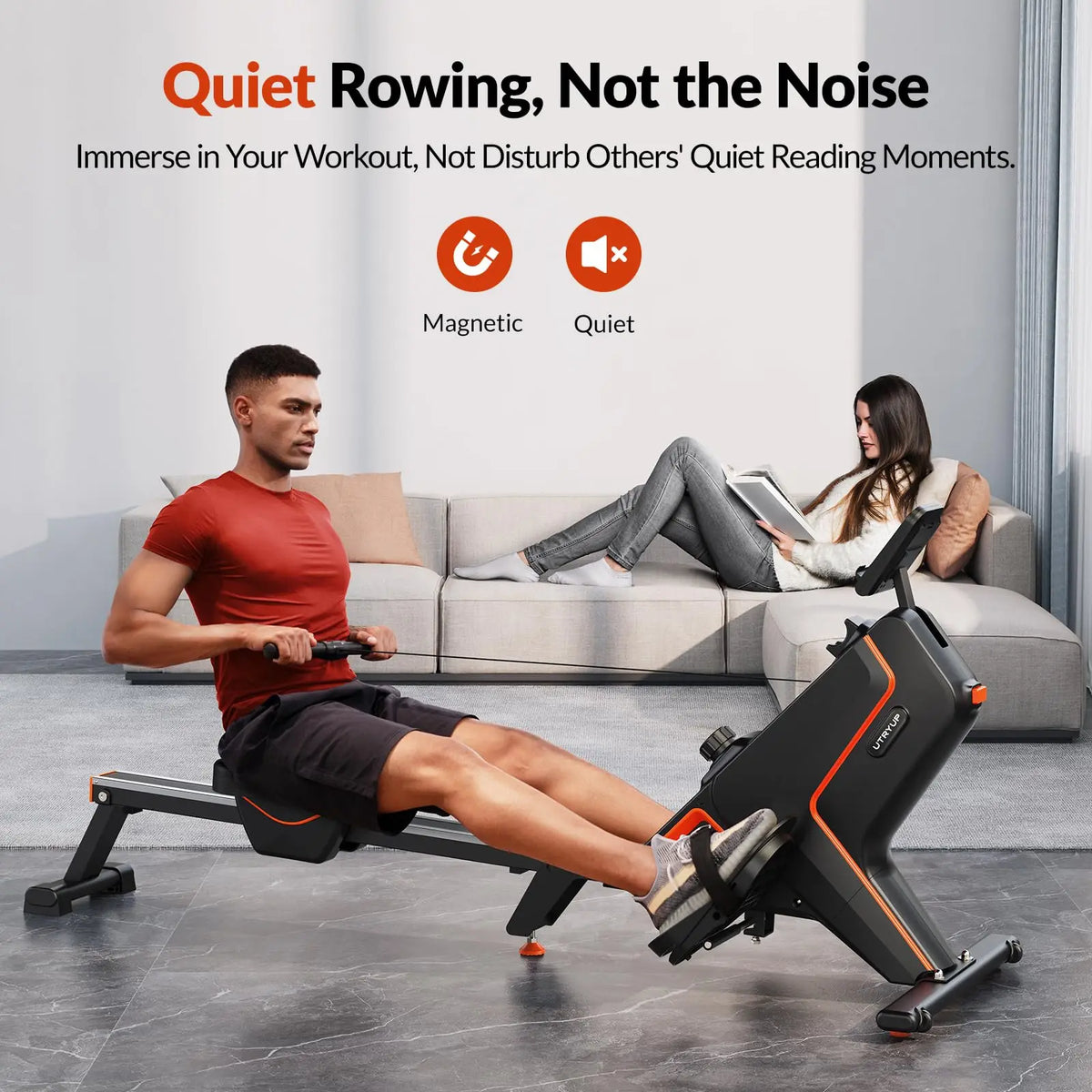 Rowing Machine 16-Level Magnetic Foldable Bluetooth