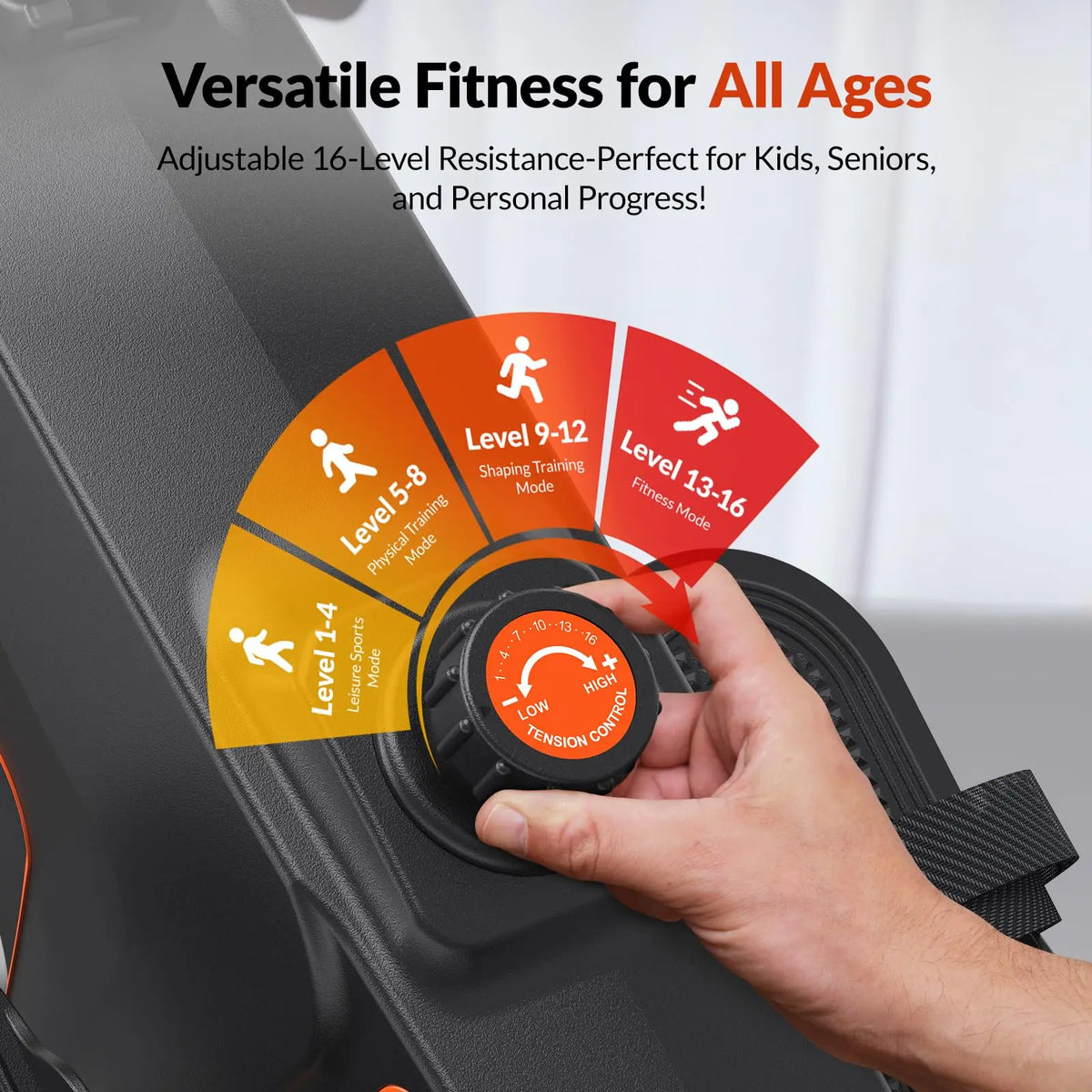 Rowing Machine 16-Level Magnetic Foldable Bluetooth